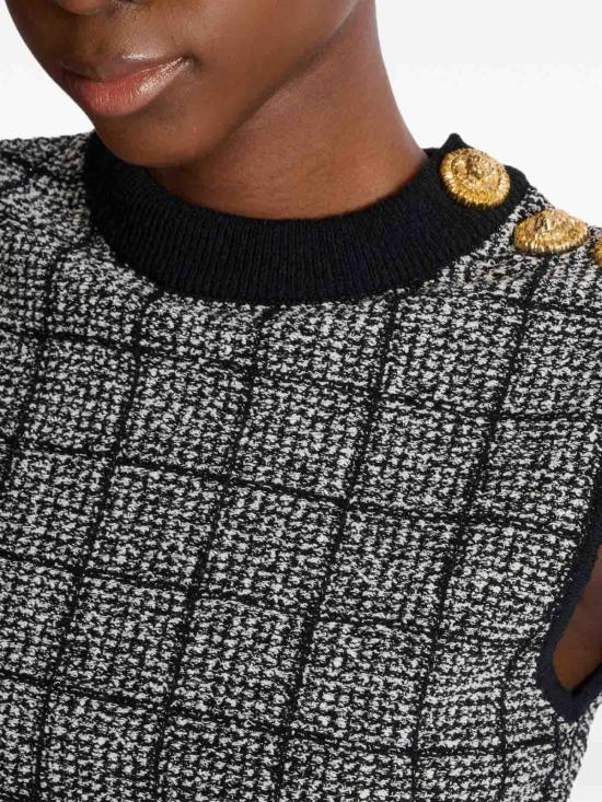 26SS 발망 민소매 티셔츠 GF1AG850KJ48EER Black - BALMAIN