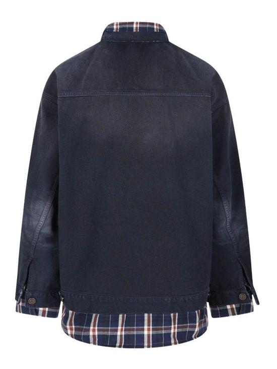 26SS 발렌시아가 패치드 셔츠 재킷 857174TTW648074 Blue - BALENCIAGA