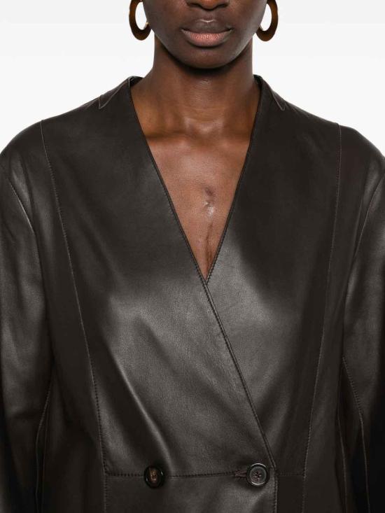 26SS 엠포리오 아르마니 가죽 자켓 EW004096AF23957U6030 Brown - EMPORIO ARMANI