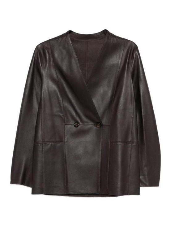 26SS 엠포리오 아르마니 가죽 자켓 EW004096AF23957U6030 Brown