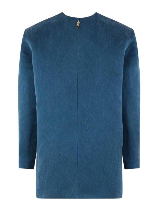 25FW 생로랑 숏 원피스 848977Y5J304582 Blue - SAINT LAURENT