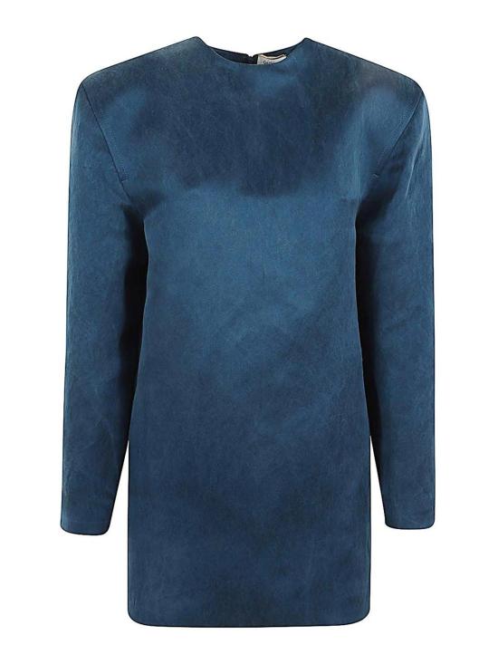 25FW 생로랑 숏 원피스 848977Y5J304582 Blue