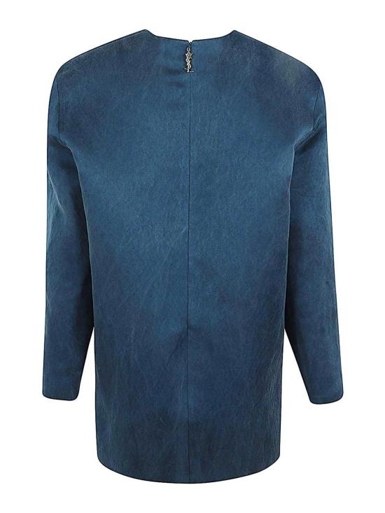 25FW 생로랑 숏 원피스 848977Y5J304582 Blue - SAINT LAURENT