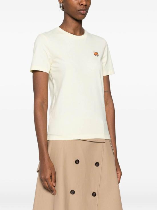 26SS 메종키츠네 폭스 헤드 레귤러 폴로 티셔츠 PW00113KJ70260424 Yellow - MAISON KITSUNE