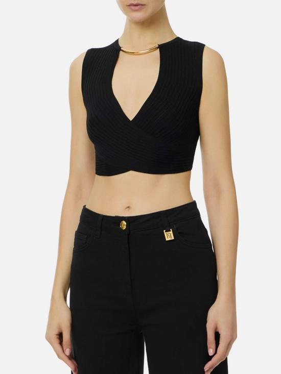  엘리자베타프랜치 민소매 티셔츠 TK76S61E2110 Black - ELISABETTA FRANCHI