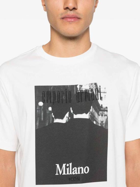 26SS 엠포리오 아르마니 반팔 티셔츠 EM004751AF23082F0041 White - EMPORIO ARMANI