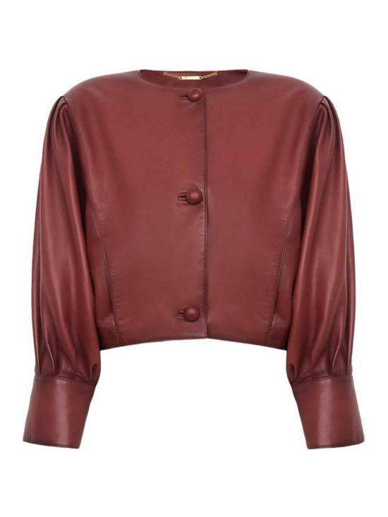 26SS 끌로에 가죽 자켓 CH26SCV97201642 Brown