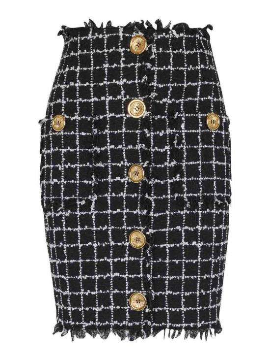 26SS 발망 미디 스커트 GF1LC885XL62EAB Black