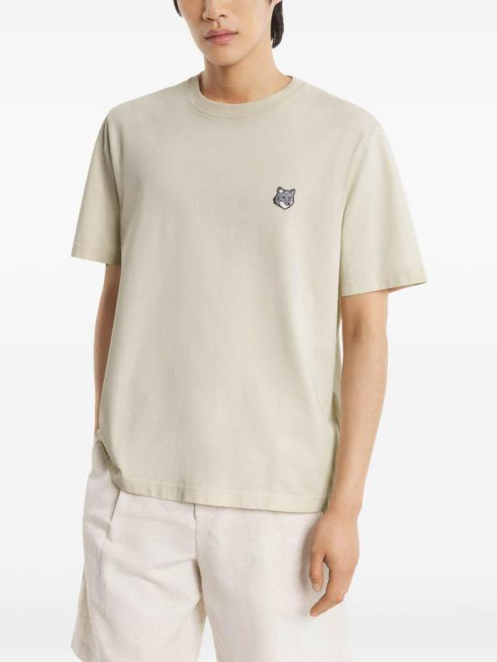 26SS 메종키츠네 폭스 헤드 컴포트 티셔츠 PM00108KJ70250450 Beige - MAISON KITSUNE