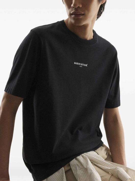 26SS 메종키츠네 파리 컴포트 티셔츠 QM00100KJ7025P199 Black - MAISON KITSUNE