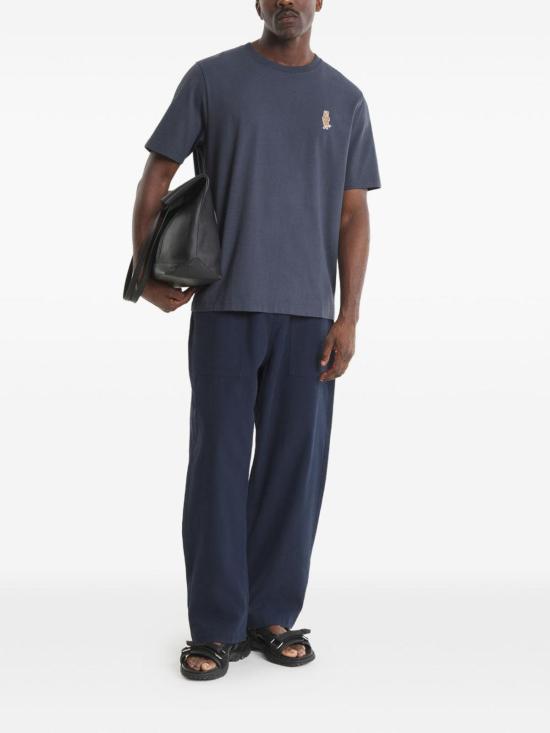 26SS 메종키츠네 드레스드 폭스 컴포트 티셔츠 QM00101KJ70250422 Blue - MAISON KITSUNE