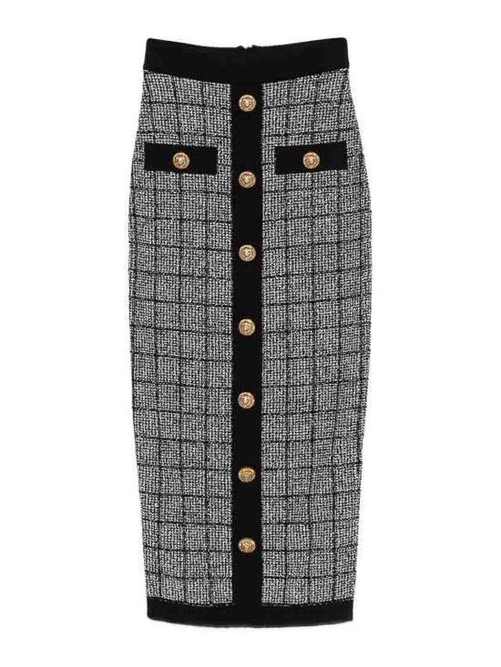 26SS 발망 롱 스커트 GF1LD024KJ48EER Black