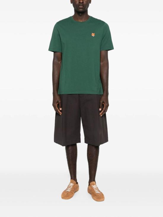 26SS 메종키츠네 폭스 헤드 레귤러 티셔츠 PM00107KJ7026P399 Green - MAISON KITSUNE