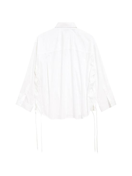 26SS 발렌시아가 레이스 업 셔츠 857835TRM289000 White - BALENCIAGA