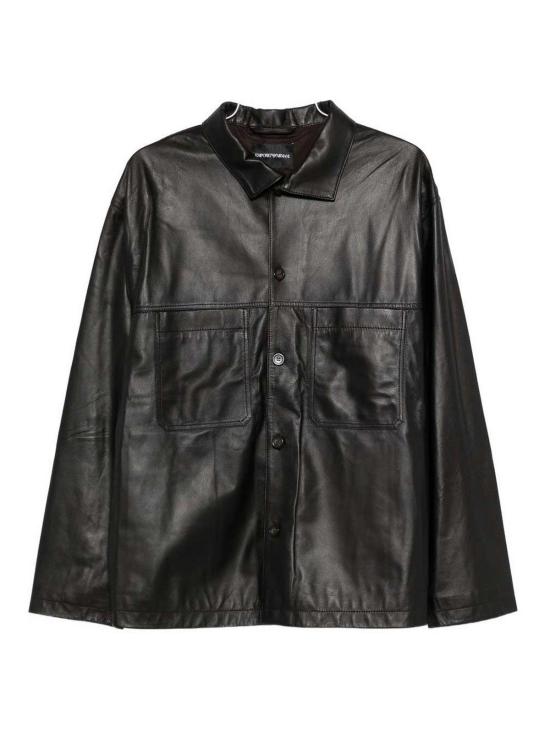 26SS 알마니 가죽 자켓 EM004729AF22948U8168 Brown