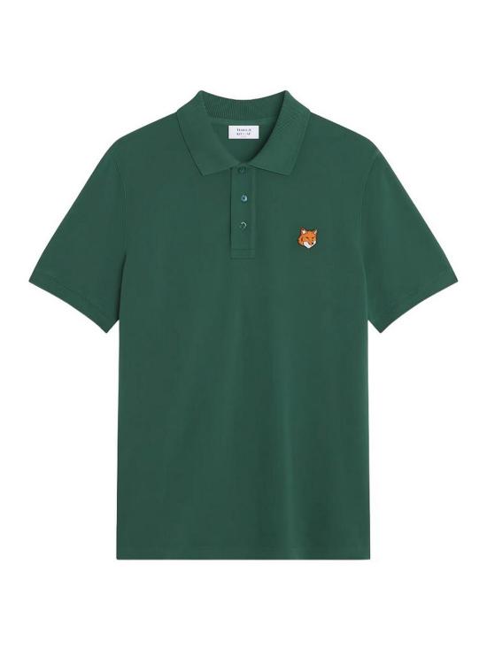 26SS 메종키츠네 폭스 헤드 레귤러 폴로 티셔츠 PM00209KP0002P399 Green