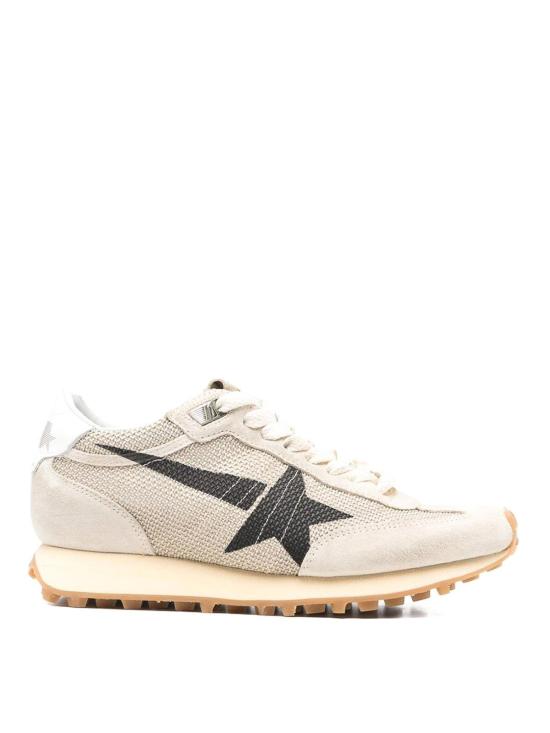 26SS 골든구스 메쉬 스웨이드 어퍼 & 블랙 스타 마라톤 스니커즈 GWF00683F00784015259 Beige