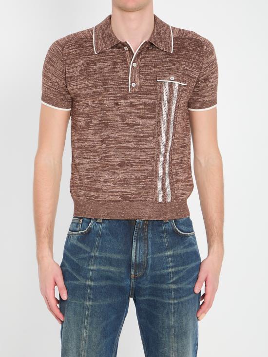 26SS 베르사체 폴로 티셔츠 1024448 BROWN