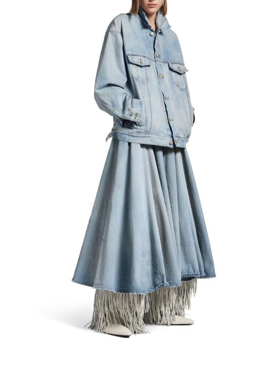 26SS 발렌시아가 고뎃 맥시 스커트 856906 TTWB14009 Blue - BALENCIAGA