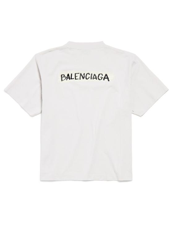26SS 발렌시아가 마스킹 테이프 티셔츠 850990 TTVL69012 White - BALENCIAGA