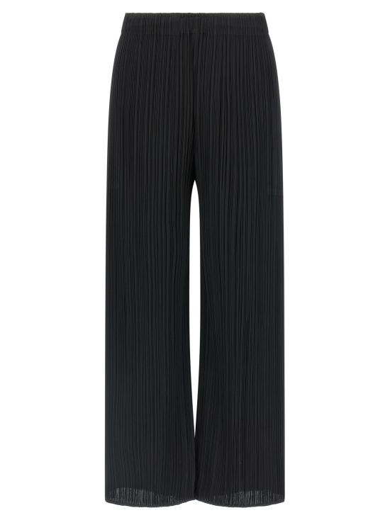 26SS 플리츠플리즈 스트레이트 팬츠 PP66JF12515 Black