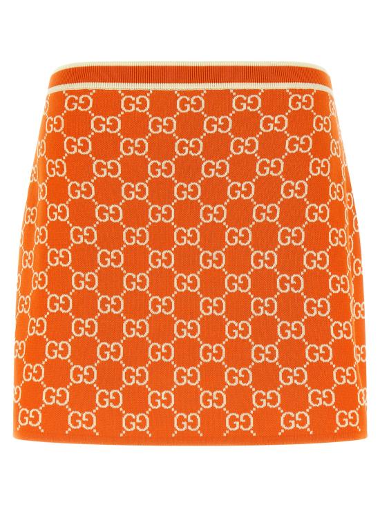 26SS 구찌 롱 스커트 856264XKE0M6027 Orange - GUCCI