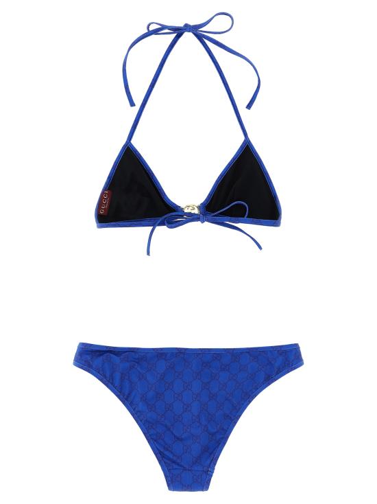 26SS 구찌 프린티드 GG 스트레치 저지 비키니 688999XHAK34610 Blue - GUCCI