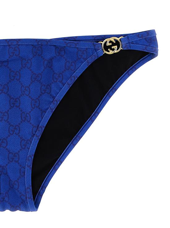 26SS 구찌 프린티드 GG 스트레치 저지 비키니 688999XHAK34610 Blue - GUCCI