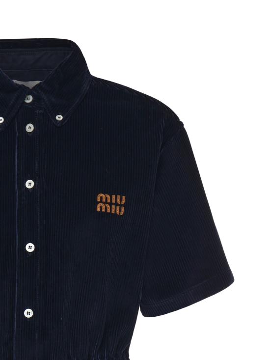 25FW 미우미우 숏 원피스 MF6133 18SZF0008 Blue - MIU MIU