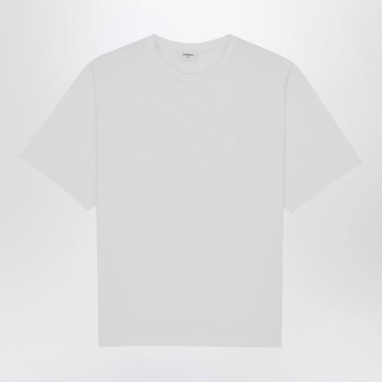 26SS 생로랑 반팔 티셔츠 862769Y38AK White