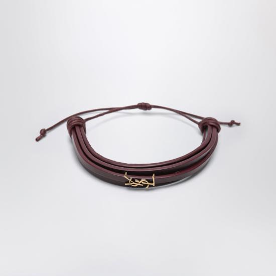 26SS 생로랑 팔찌 820441AAF94 Burgundy
