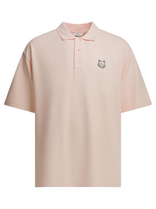 26SS 메종키츠네 폭스 헤드 오버사이즈 폴로 티셔츠 PM00211KP00010448 Pink