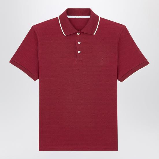 26SS 생로랑 폴로 티셔츠 862976Y37ZE Burgundy