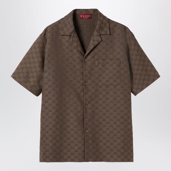 26SS 구찌 반팔 셔츠 794907ZAM7G Brown