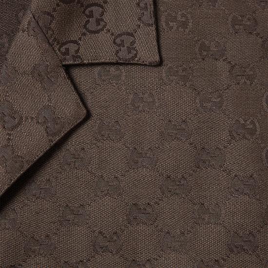 26SS 구찌 반팔 셔츠 794907ZAM7G Brown - GUCCI