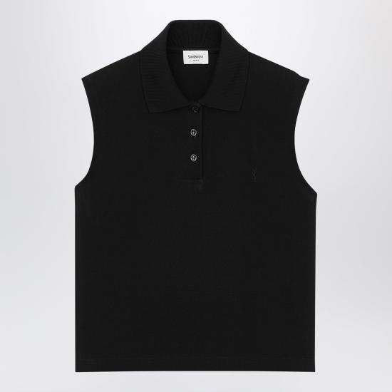 26SS 생로랑 민소매 티셔츠 862601Y37ZE Black