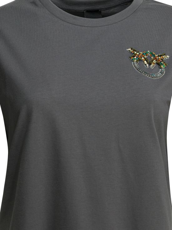 26SS 핑코 반팔 티셔츠 105526A33FK10 GREY - PINKO