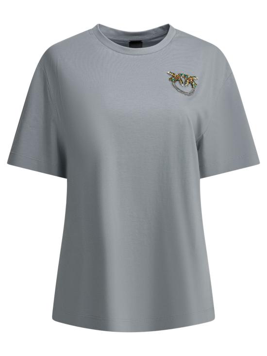 26SS 핑코 반팔 티셔츠 105526A33FE87 LIGHT BLUE