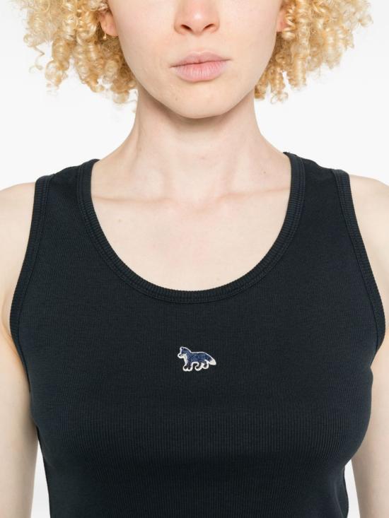 26SS 메종키츠네 베이비 폭스 립드 탱크탑 MW00121KA00330413 BLUE - MAISON KITSUNE