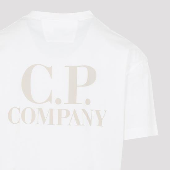 26SS 씨피 컴퍼니 30/1 저지 숏슬리브 로고 티셔츠 20CMTS086A005100W103 WHITE - C.P. COMPANY