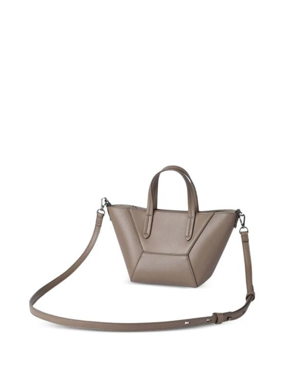 26SS 브루넬로 쿠치넬리 카프스킨 BC Duo 미니 백 모닐레 장식 MBXAD2675 C8922 GREY - BRUNELLO CUCINELLI