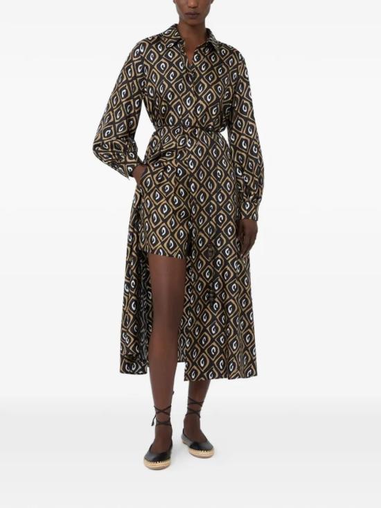 26SS 막스마라 스트레이트 팬츠 2611141022600 001 NEGRO IMPRIME RETUMBA - MAX MARA