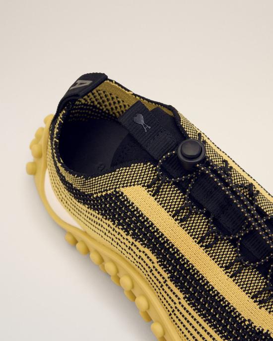 26SS 아미 니트 미라지 스니커즈 USN505AK0011 A149 YELLOW PASTEL BLACK - AMI