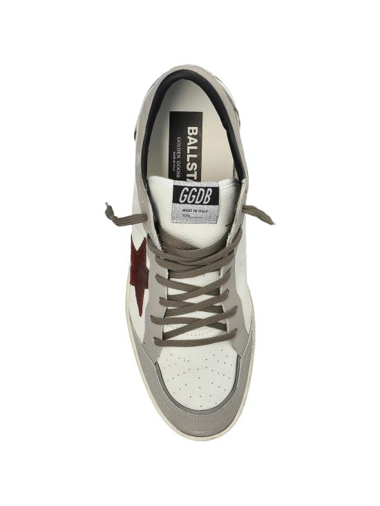 26SS 골든구스 스웨이드 스타 볼스타 스니커즈 GMF00832F008158 83255 WHITE DOVE BORDEAUX - GOLDEN GOOSE