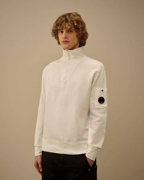 26SS 씨피 컴퍼니 스웨터 20CMSS022A002246G 103 GAUZE WHITE - C.P. COMPANY