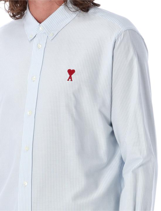 26SS 아미 ADC버튼 다운 셔츠 BFUSH063CO0087 475 BLEU CIEL BLANC NATUREL - AMI