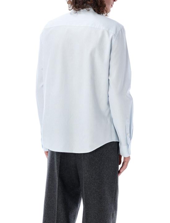 26SS 아미 ADC버튼 다운 셔츠 BFUSH063CO0087 475 BLEU CIEL BLANC NATUREL - AMI