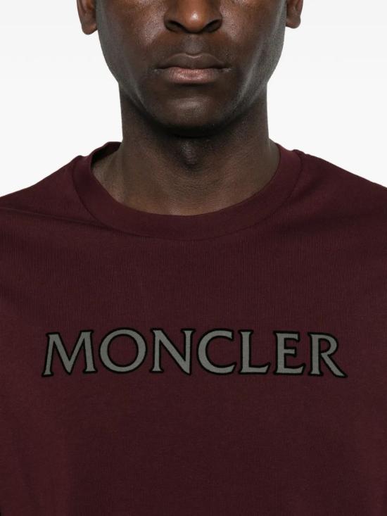 26SS 몽클레어 반팔 티셔츠 L10918C0007589B8U 480 DARK RED - MONCLER