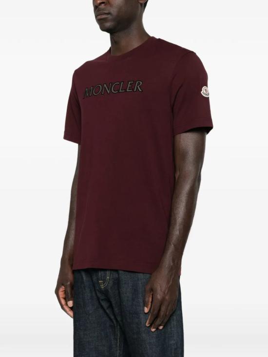 26SS 몽클레어 반팔 티셔츠 L10918C0007589B8U 480 DARK RED - MONCLER