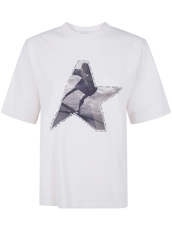 26SS 골든구스 반팔 티셔츠 GWP01874P002372 11560 HERITAGE WHITE - GOLDEN GOOSE